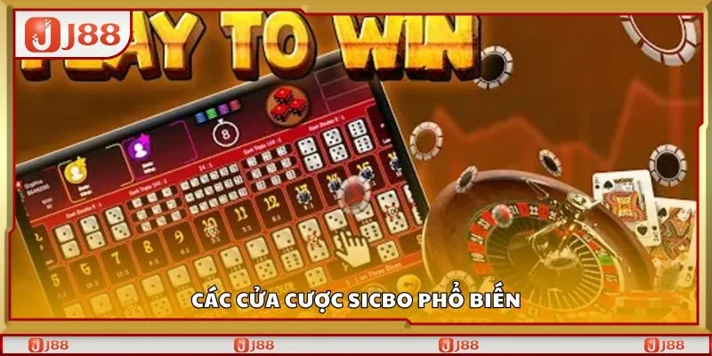 Các cửa cược sicbo phổ biến