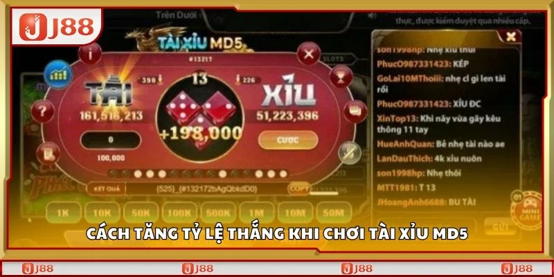Cách tăng tỷ lệ thắng khi chơi tài xỉu md5